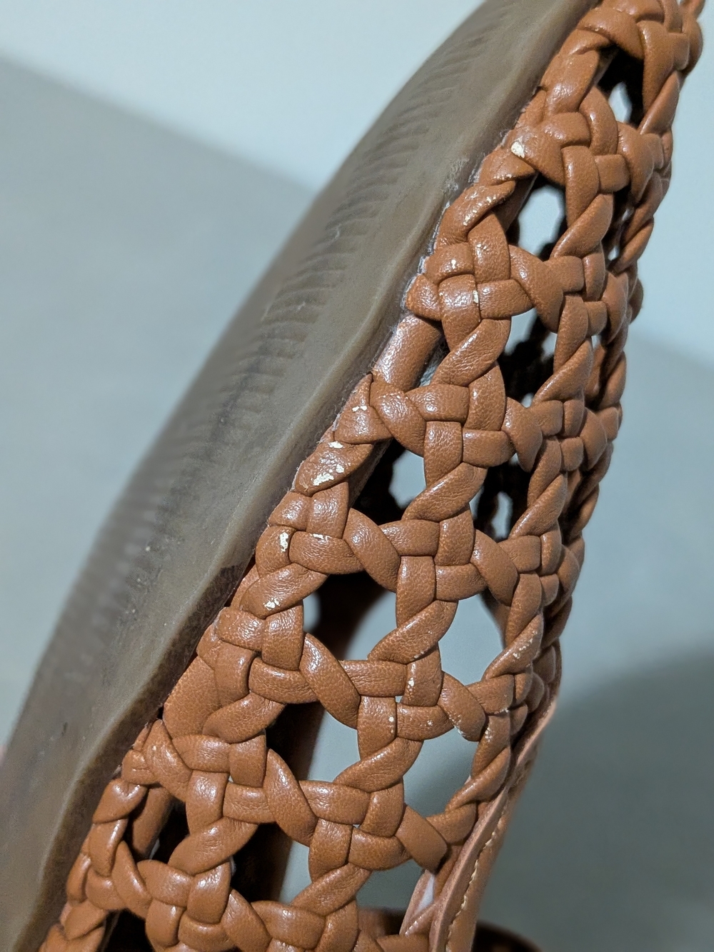 Cushionaire Woven Weavy Mary Jane , Ballet Flats, Cognac,  Women Sz 8W - Picture 4 of 9